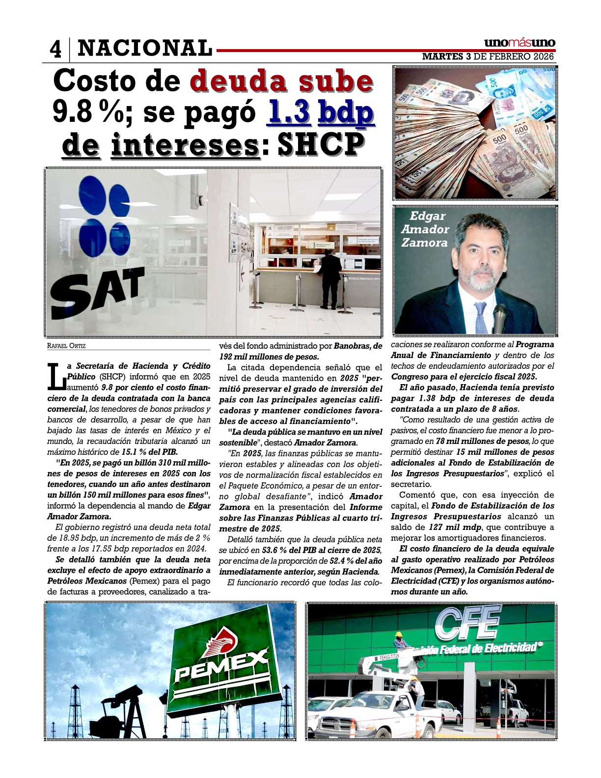 Costo de deudasube9.8 %; se9.8 %pagó1.3bdpdeintereses: SHCP - Hanakúa ...