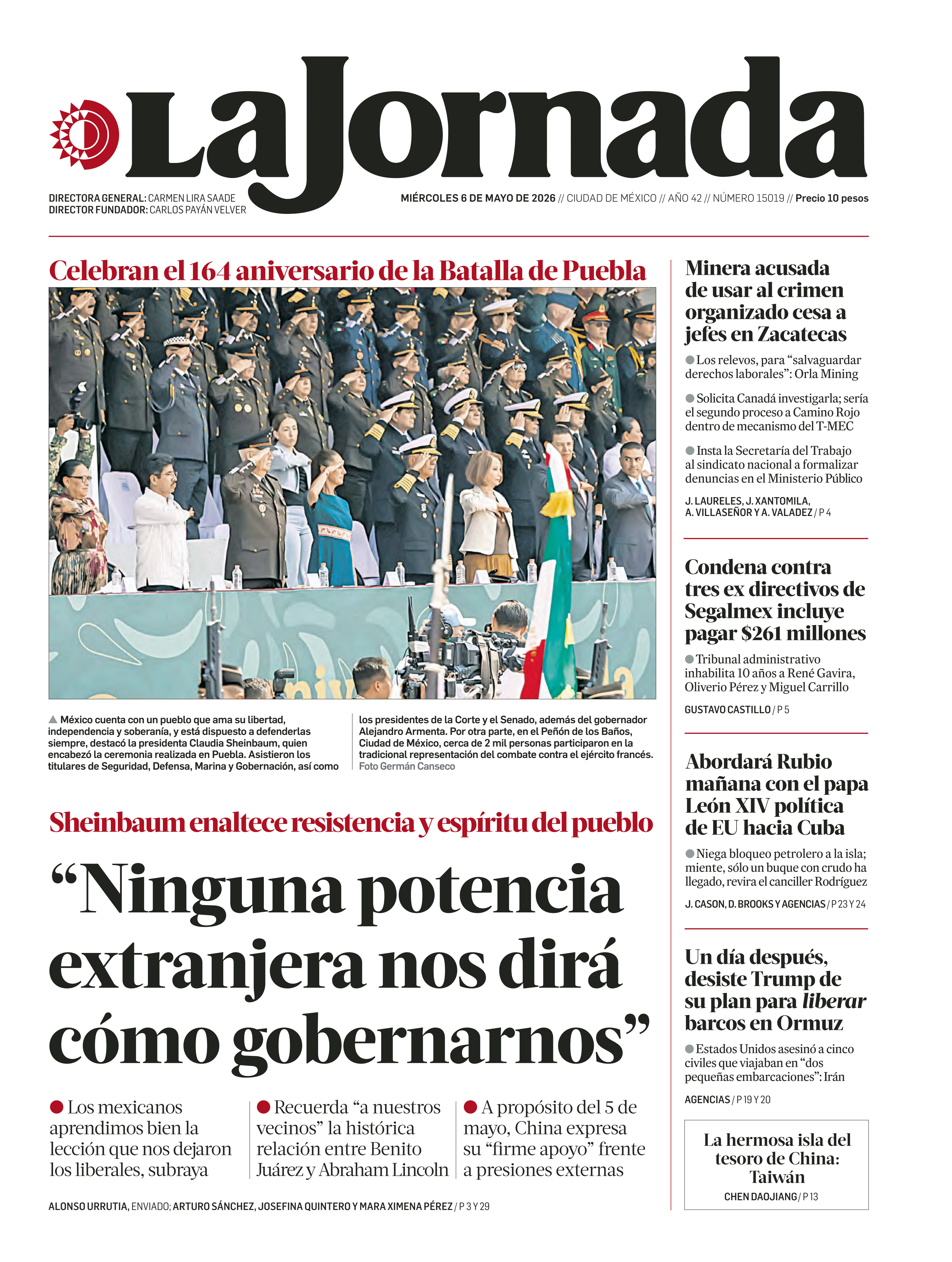 Portada La Jornada