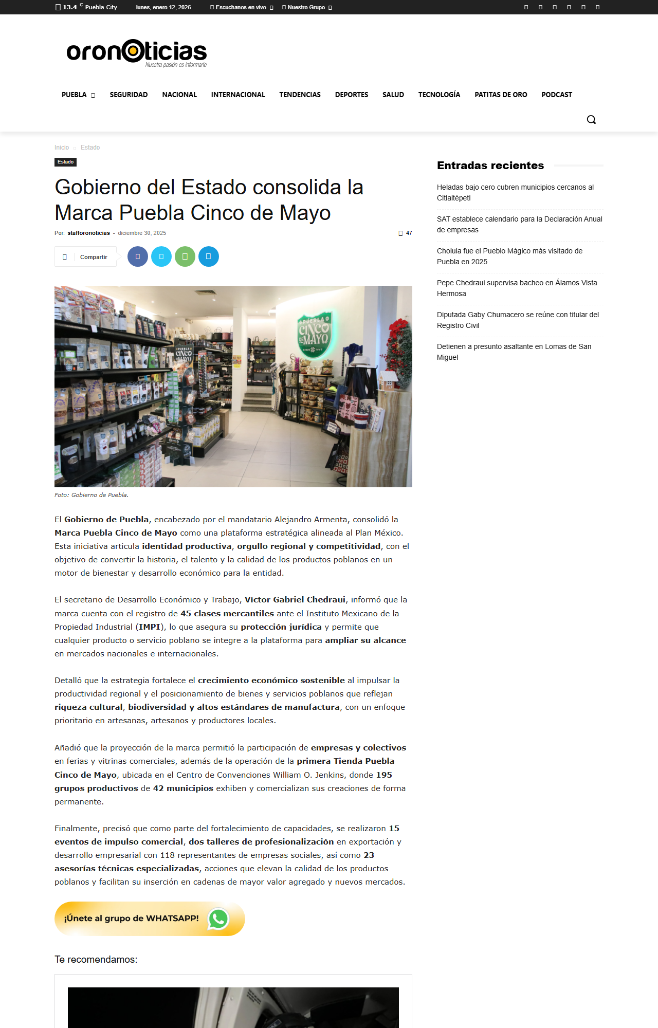 Gobierno del Estado consolida la Marca Puebla Cinco de Mayo ...